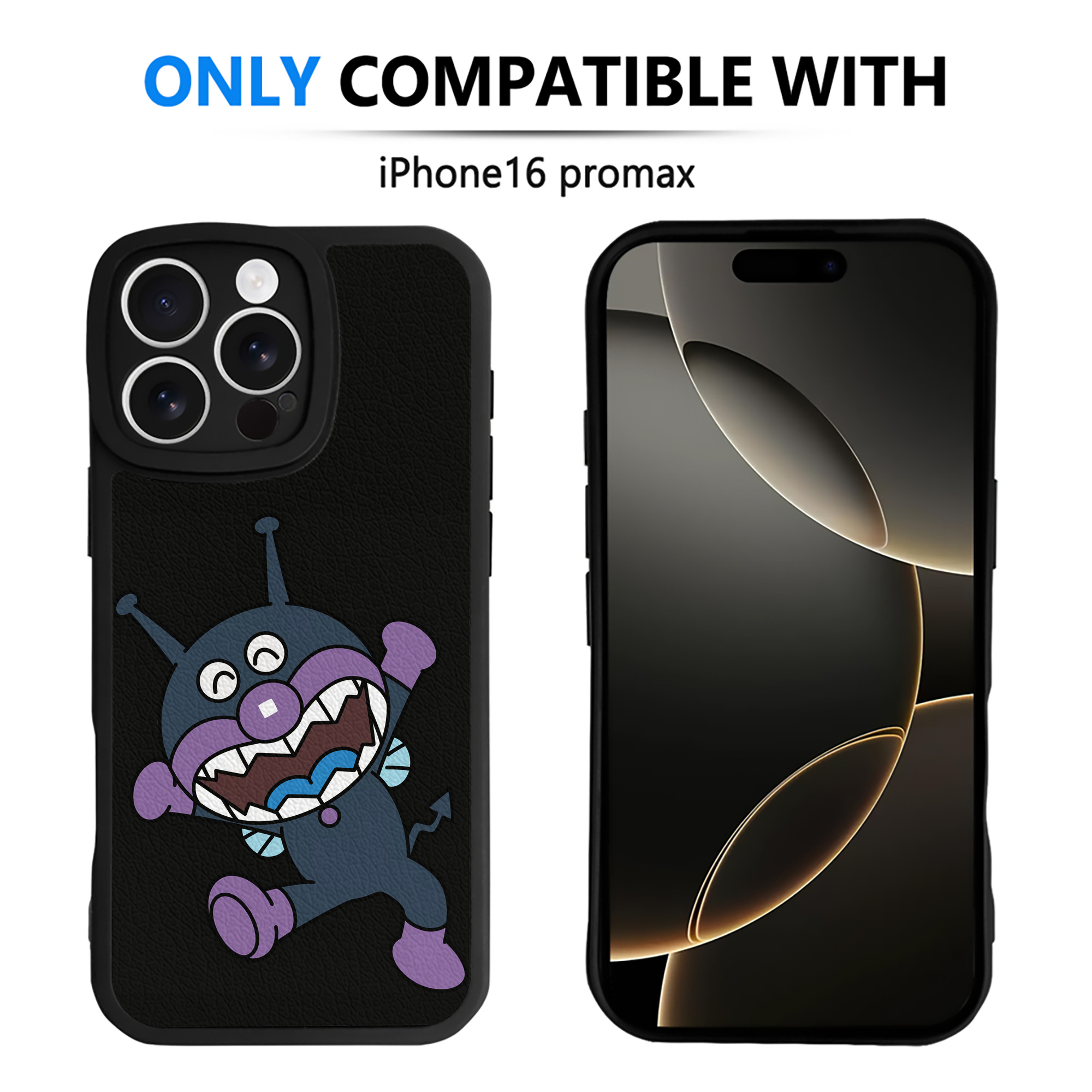 （画像用） アンパンマン Anpanman 【iPhone 16シリーズ対応】シリコンスマホケース（レザー調） 材質：シリコン